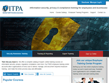 Tablet Screenshot of itpatraining.com